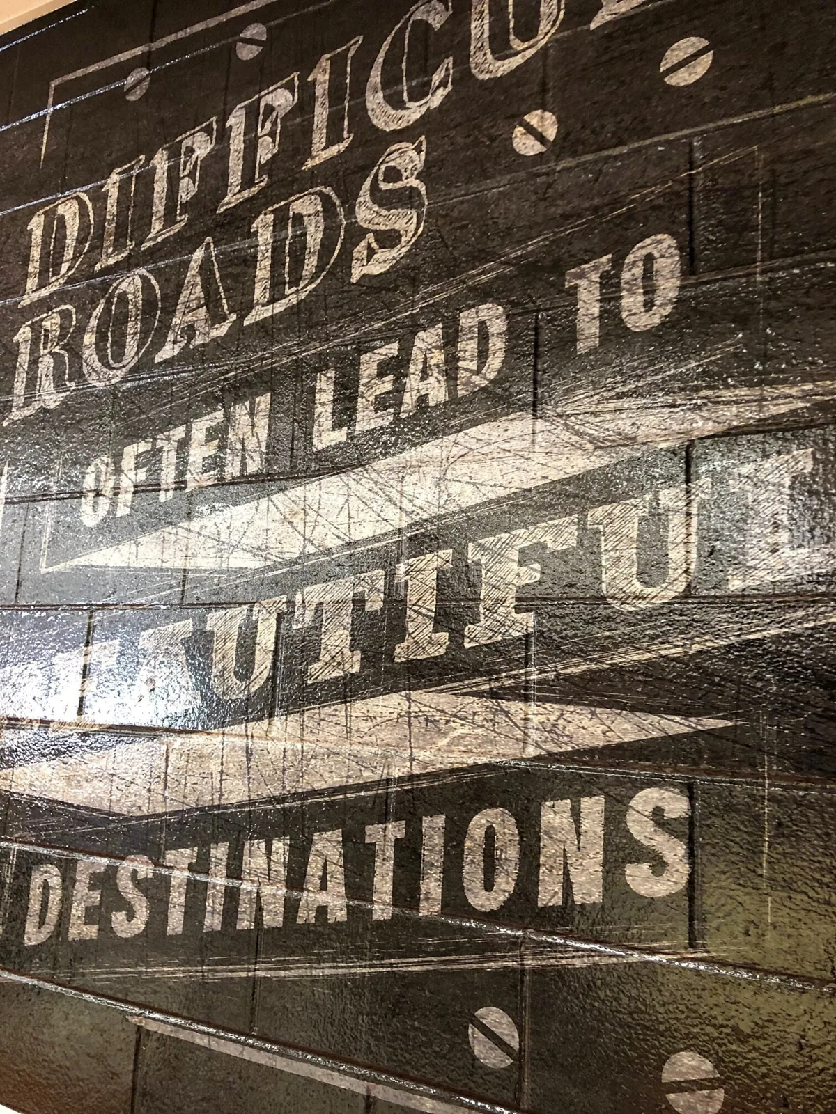 Winter Park High School — Difficult Roads Often Lead to Beautiful Destinations wall graphic, Winter Park High School project