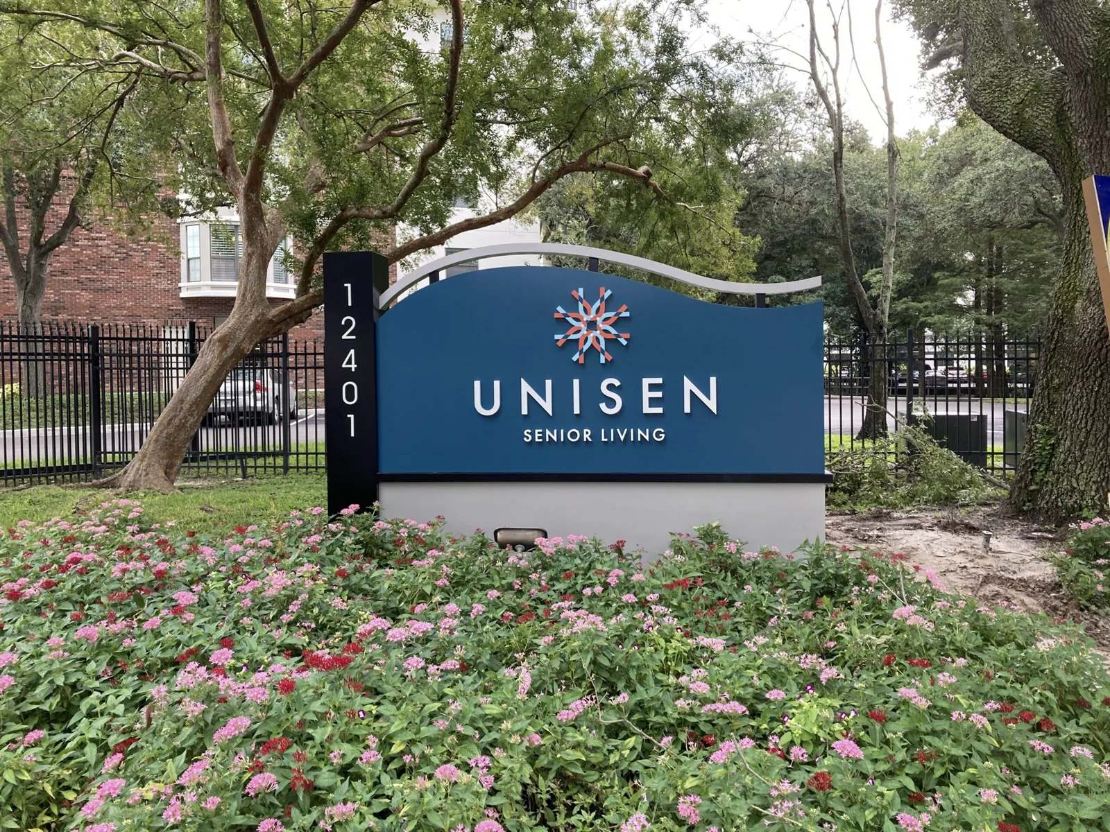 Unisen Senior Living monument sign — a real GSI project